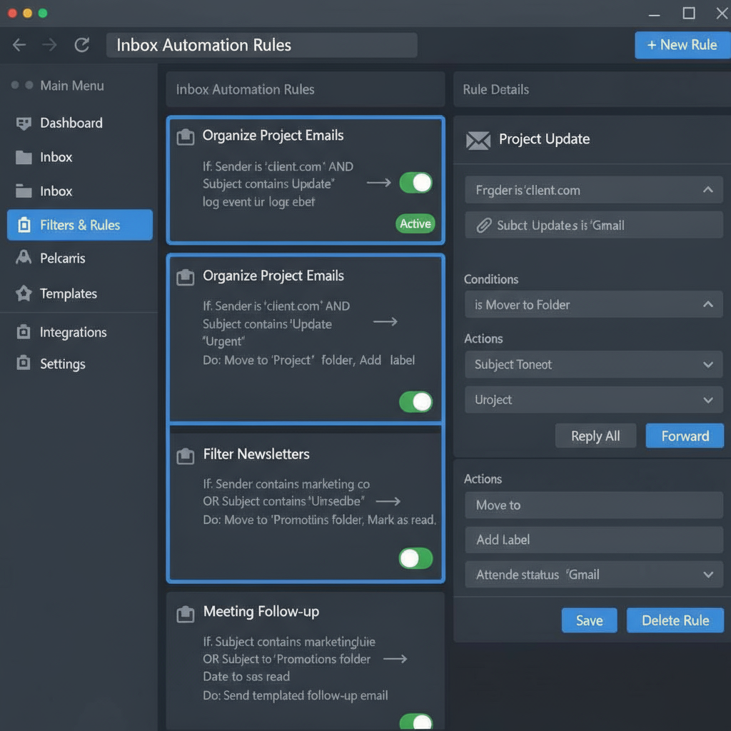 Inbox Organization Interface